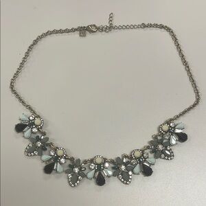 Banana Republic Statement Necklace in Green, Black and White faux stones
